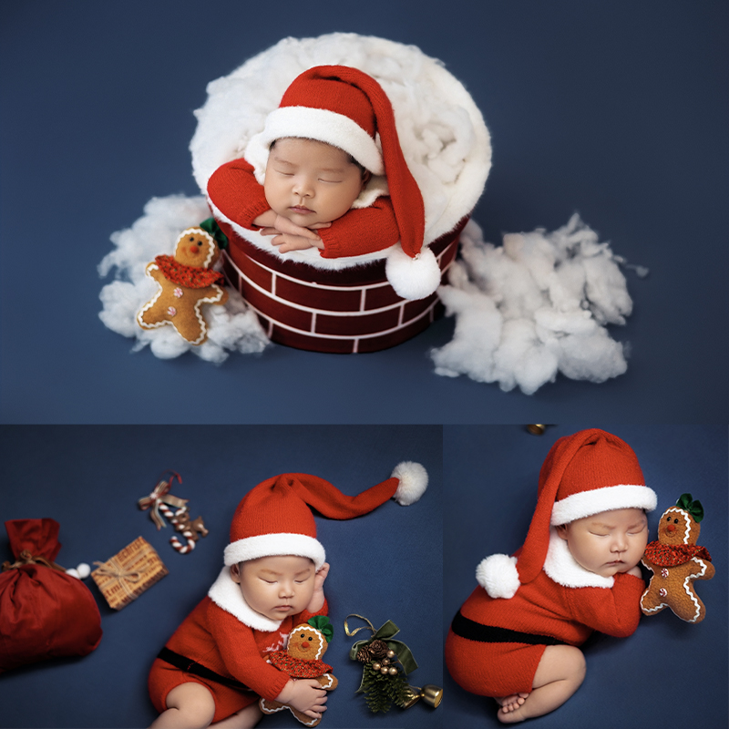 Elf Costume Christmas - Santa Claus pakaian foto baru lahir