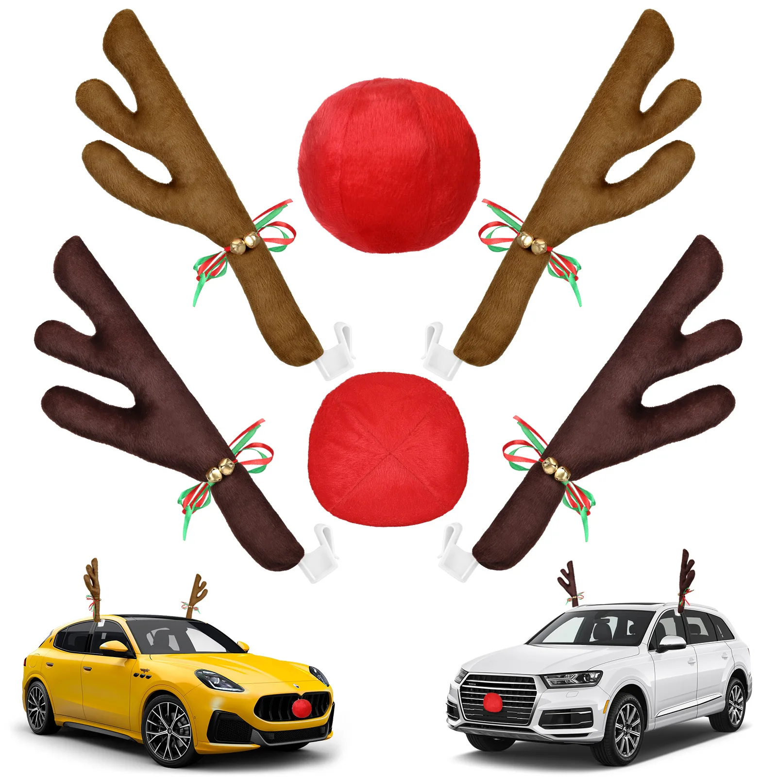 Reindeer Antlers Headband - Hiasan Natal Mobil, Ikat Kepala Tanduk