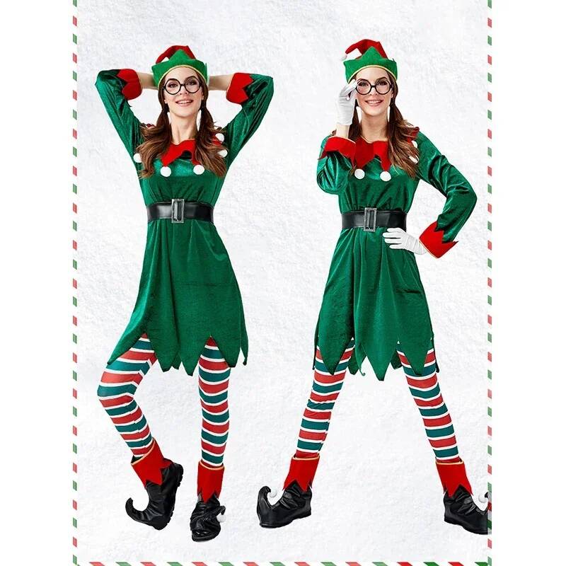 Kostum Cosplay Santa Claus Nat - Elf Costume Christmas ulasan dan harga