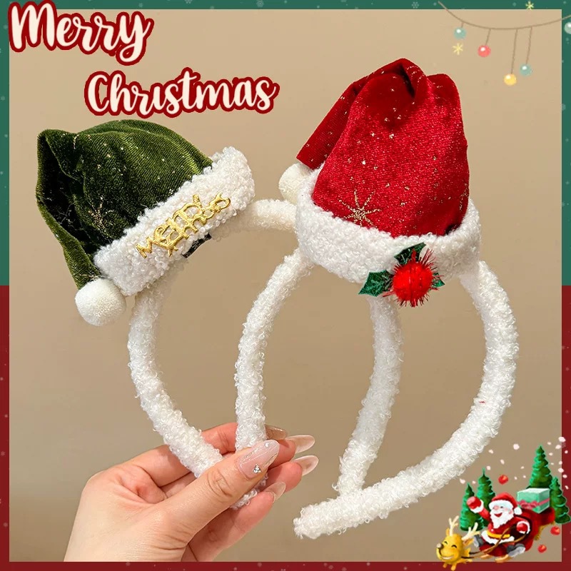 Bando Natal Topi Santa Berbulu - Santa Hat Plush ulasan dan harga