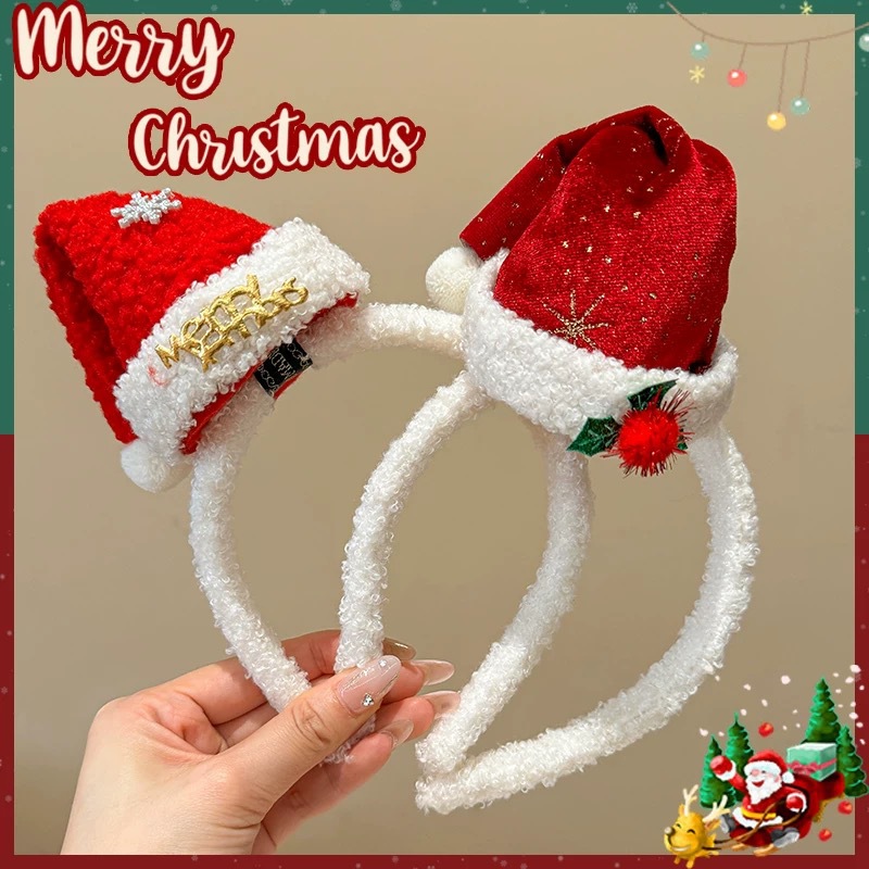 Bando Natal Topi Santa Berbulu - Santa Hat Plush ulasan dan harga