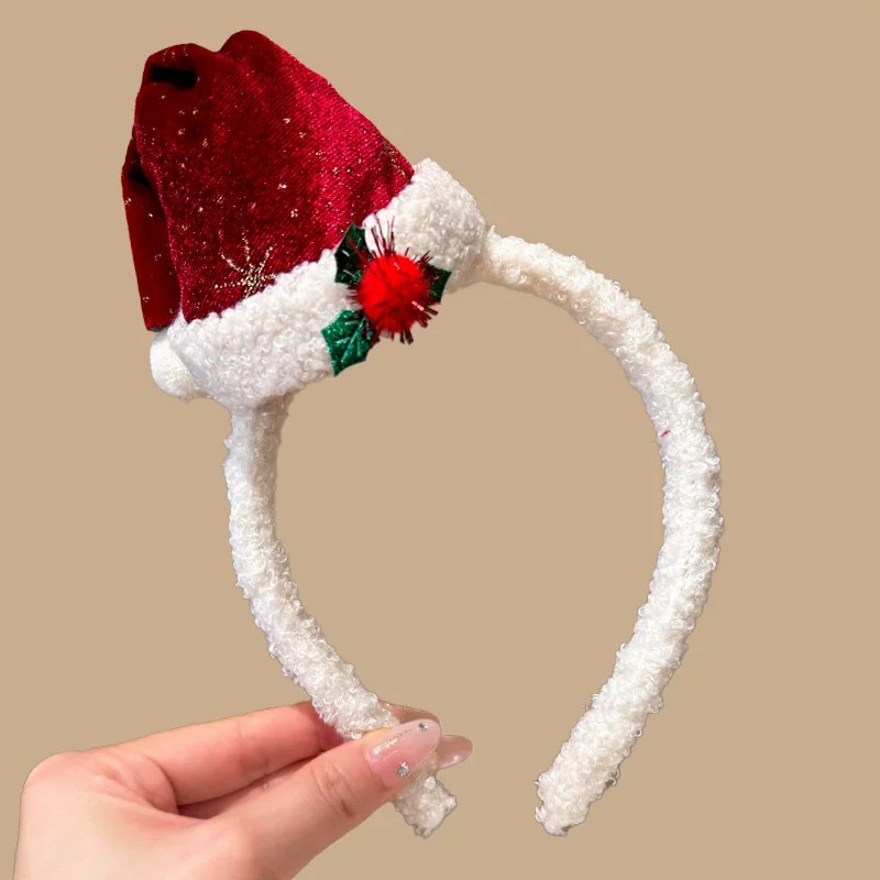 Bando Natal Topi Santa Berbulu - Santa Hat Plush ulasan dan harga