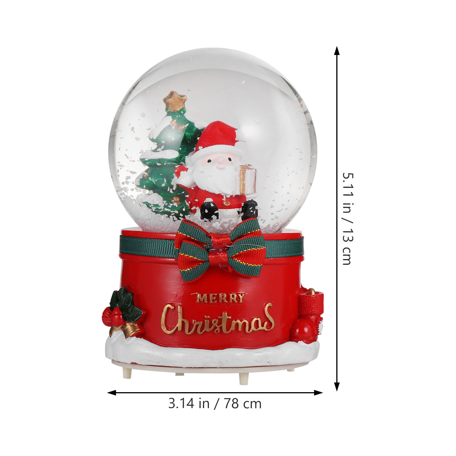 Kotak Musik Bola Dunia Santa C - Snow Globe Musical ulasan dan harga
