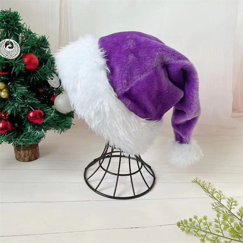 Topi Santa Natal 30*45Cm Topi  - Santa Hat Plush ulasan dan harga