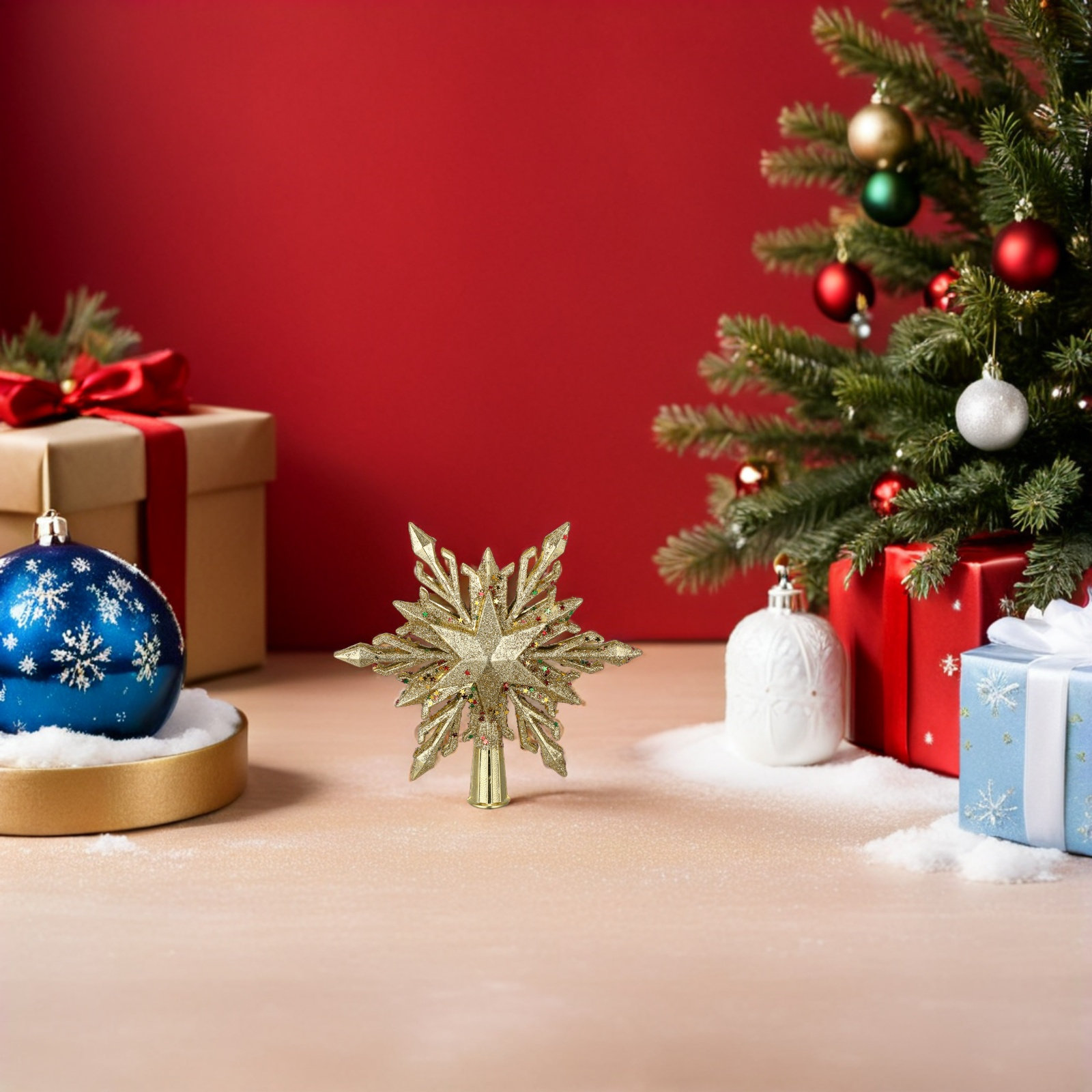 7 Hiasan Puncak Pohon Natal Be - Star Tree Topper ulasan dan harga