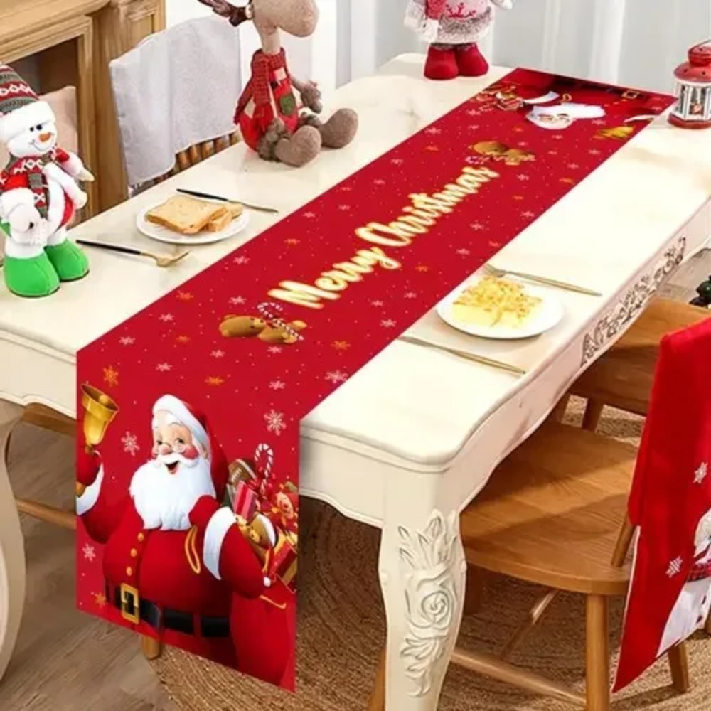 Taplak Meja Natal Santa Claus  - Christmas Table Runner ulasan dan harga