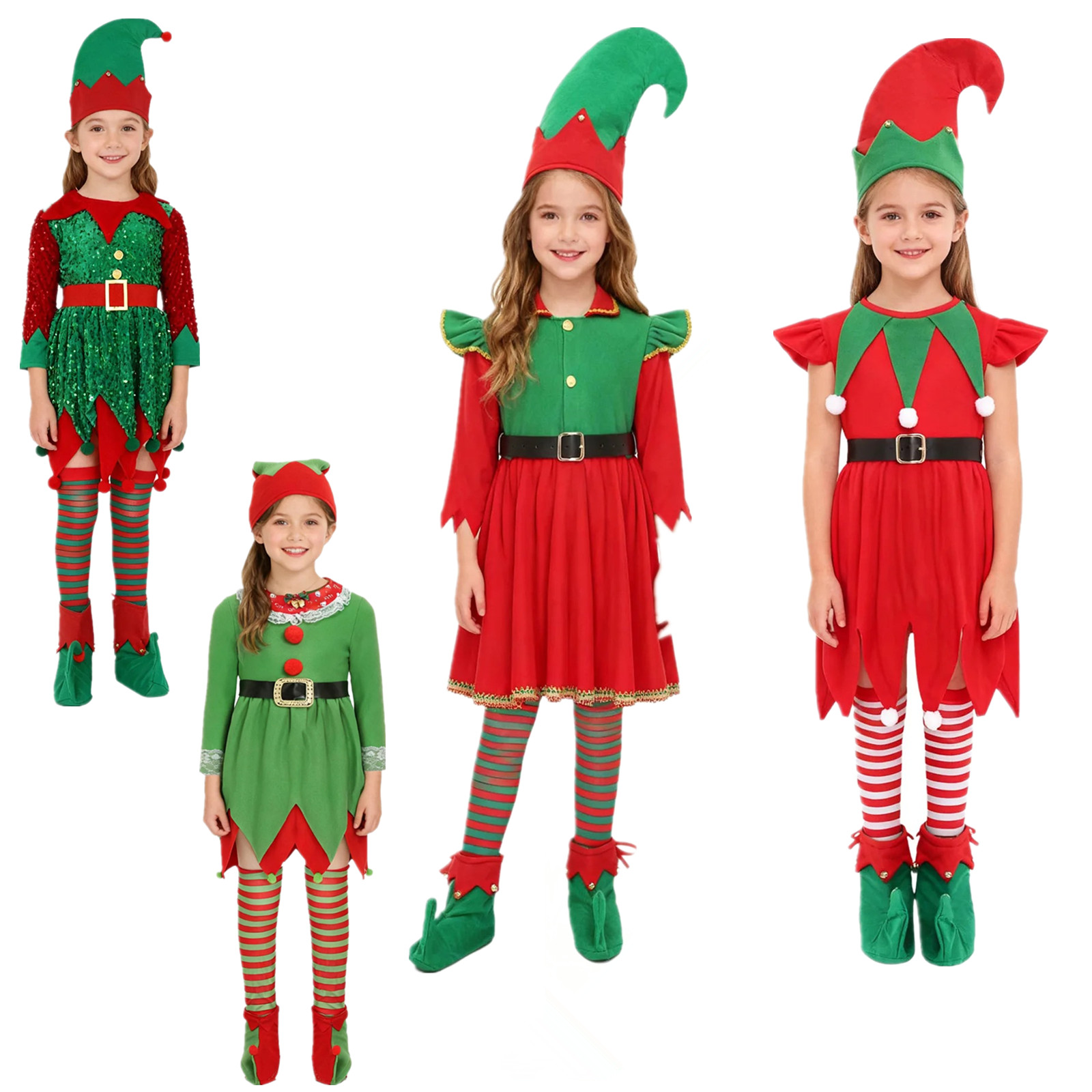Kostum Natal Gadis Elf, Gaun E - Elf Costume Christmas ulasan dan harga