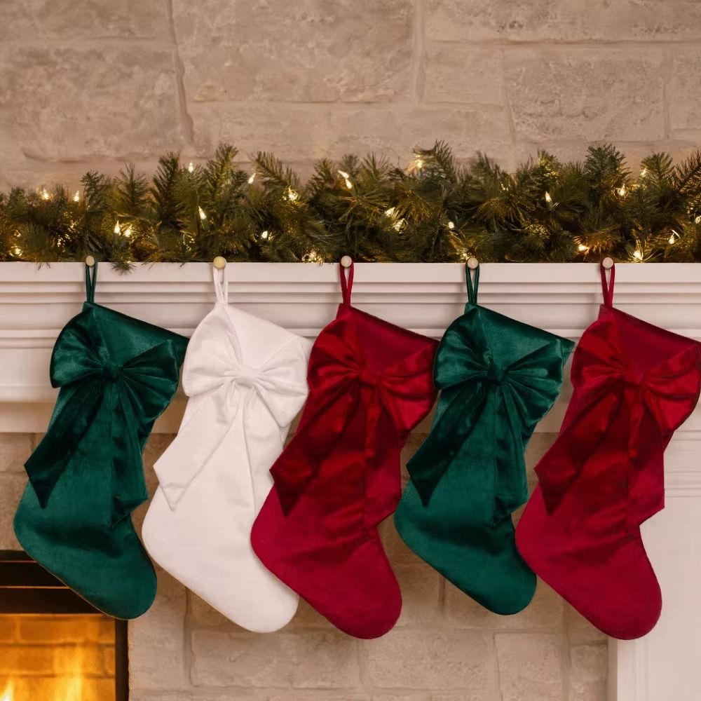 Kaus Kaki Natal Beludru Kapasi - Christmas Stocking Hanging ulasan dan harga