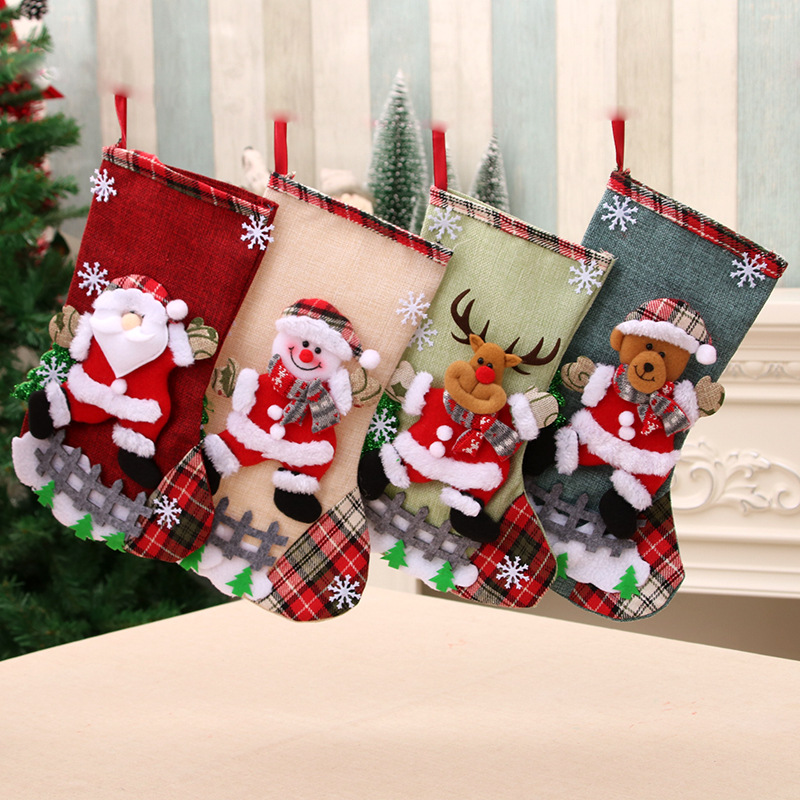 Stoking Natal Besar 31Cm Dekor - Christmas Stocking Hanging ulasan dan harga