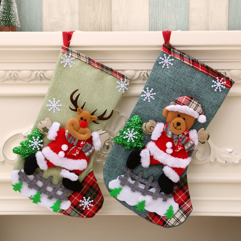 Stoking Natal Besar 31Cm Dekor - Christmas Stocking Hanging ulasan dan harga