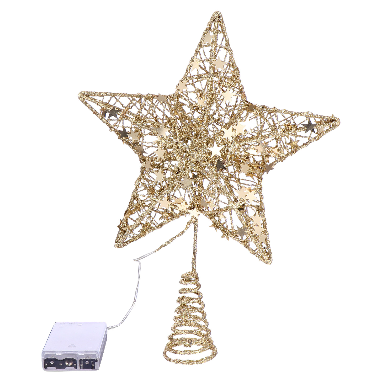 Hiasan Pohon Natal Luar Ruanga - Star Tree Topper ulasan dan harga