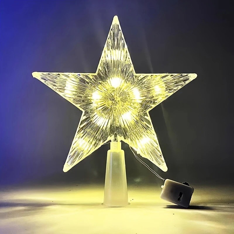 Hiasan Pohon Natal 15cm, Punca - Star Tree Topper ulasan dan harga