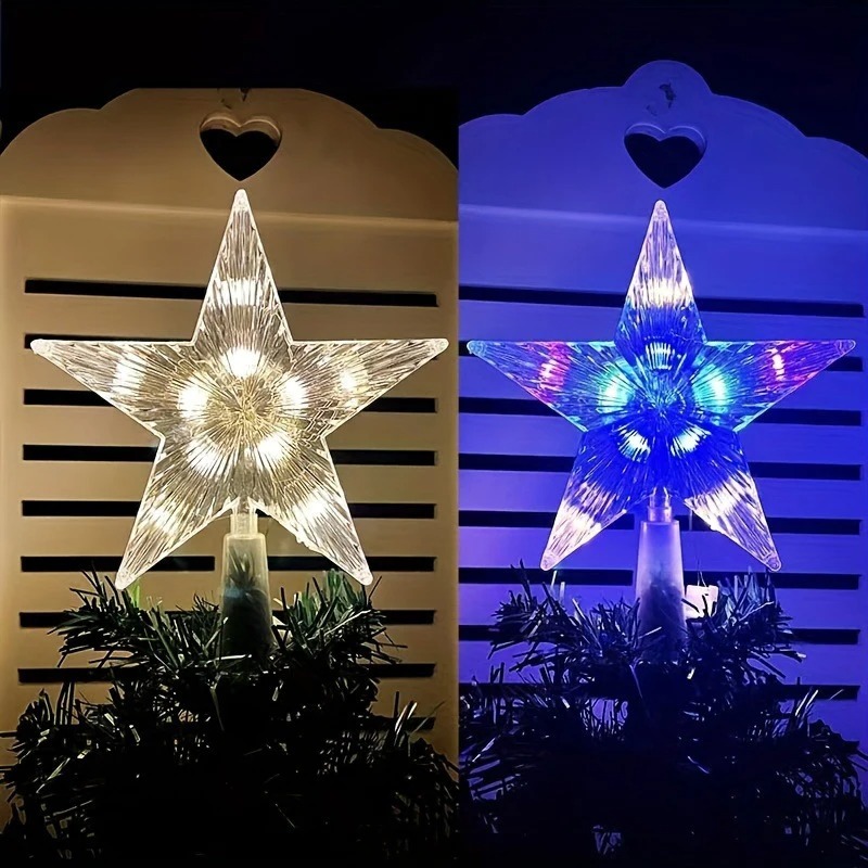 Hiasan Pohon Natal 15cm, Punca - Star Tree Topper ulasan dan harga