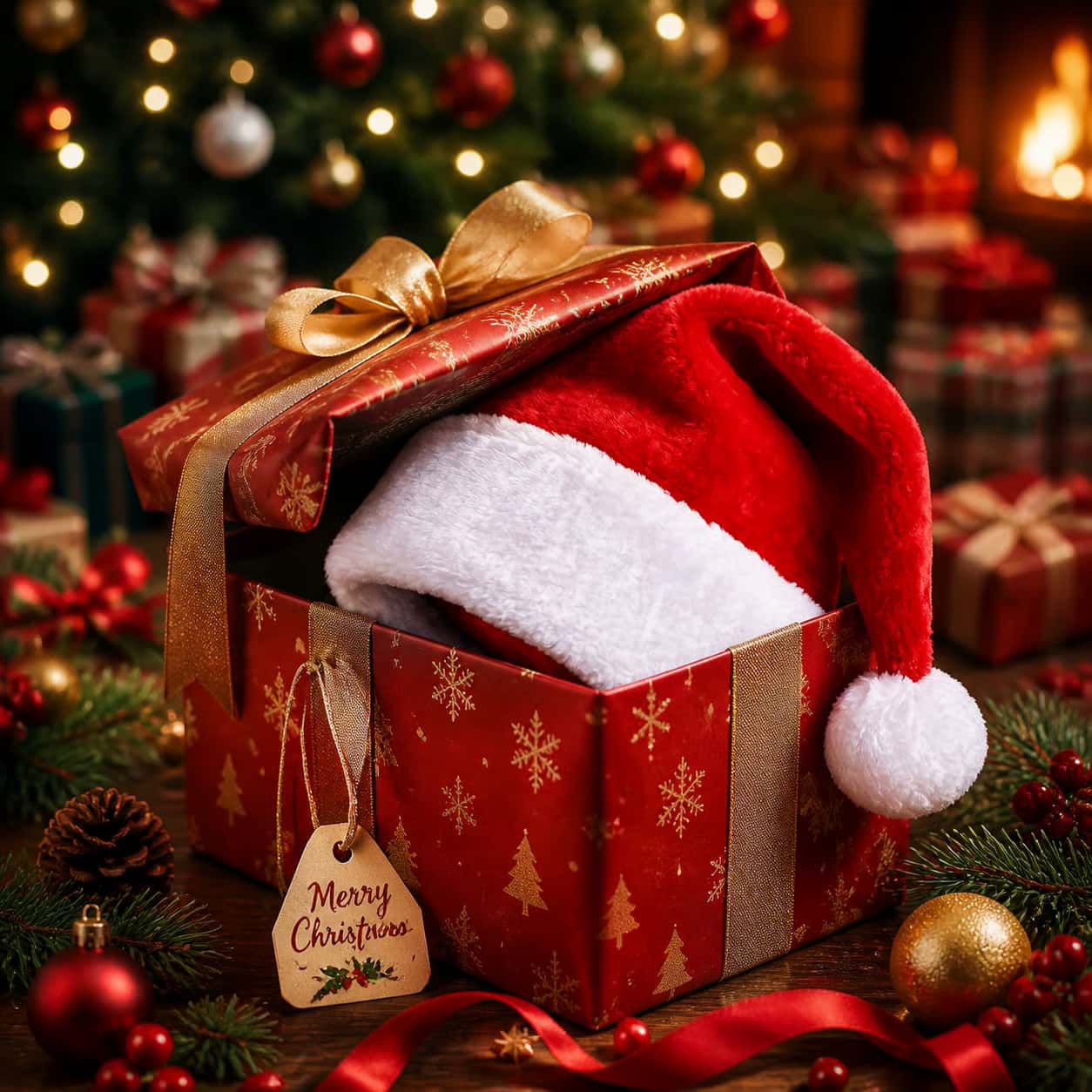 Topi Santa Natal yang Diperson - Santa Hat Plush ulasan dan harga