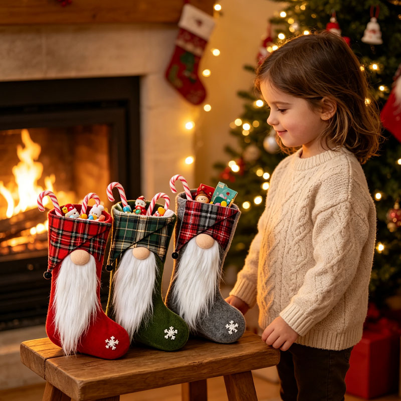 1-4PCS Tas Hadiah Natal untuk  - Christmas Stocking Hanging ulasan dan harga