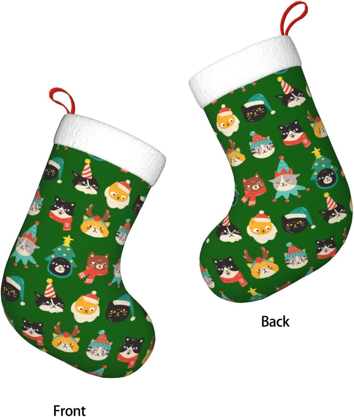 Stoking Natal Hijau Kucing Luc - Christmas Stocking Hanging ulasan dan harga